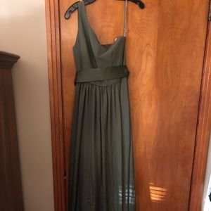 Vera wang olive green bridesmaid dress